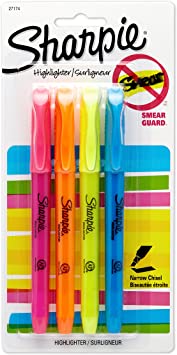 Sharpie Accent Highlighters with Smear Guard